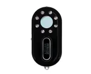 Multi Function Infrared Detector Hotel Monitoring Anti-Spying Monitoring Sound and Light Alarm Instrument Night Flashlight-Black