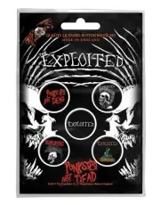 The Exploited Badge Pack Punks Not Dead Button Official 5 x Pin Button