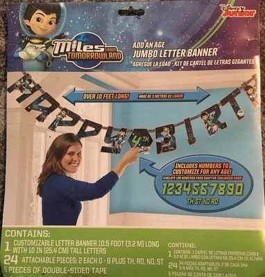 10.5ft Miles From Tomorrowland Birthday Party Letter Banner Decoration