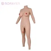 Roanyer H Cup Silicone Fullbody Suit Breast Form Fake Vagina with False Penis
