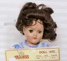 WIG-DOLL-SIZE 9" Style IM24E Brown modacrylic style with curls flowing from top