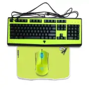 Rantopad Wired Gaming Mechanical Keyboard /Mouse/ Mousepad Bundle Yellow