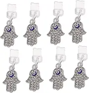 8pcs Dust Plugs Charging Port Protector Cap Port -dust Plugs c Port Plug Dust Plug Charm Type c Protective Sleeve for Dust Port Zinc Alloy Silver