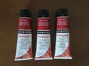 Lot Of 3 Daler Rowney Georgian Oil Colour For Artists, Crimson Alizarin 515