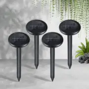 4 PCS UV Resistant Snake Repeller Solar Powered Sonic Pulse Repellent Wireless