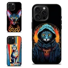 For Samsung A15 A16 S23 S24 S25 Ultra FE Non slip Cover Lyrical Egyptian Mau cat