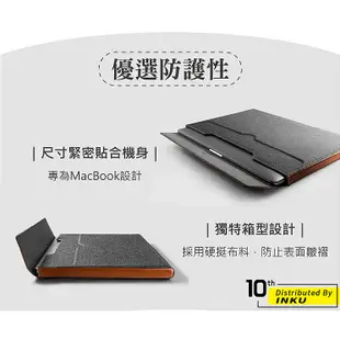 Tomtoc 尊爵皮革 MacBook Air/Pro 13/16吋 筆電包 電腦包 筆記型電腦包 磁吸開口 防潑水