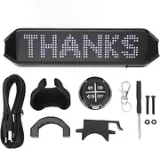 BT LED Sign APP Control Programmable Bike Turn Signals USB Charging Color LED Display Sign with Remote Control for s Scooters Wheelchairs 225 X 55 X 15mm