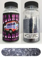 Blakes Metal Flake .015 Blue Gunmetal Silver Hot Rod custom automotive 2oz jar