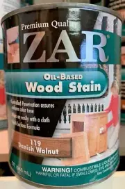 Zar Interior Stain 119 DANISH WALNUT Quart