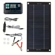 High Efficiency 600W Solar Panel Charger Monocrystalline Silicon Portable Kit 100A Charge Controller Extension Cable Bat