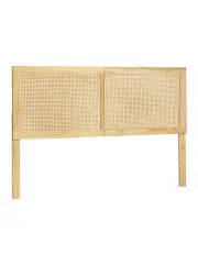 Artiss Rattan Headboard Double Pine