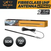 San Hima UHF Antenna 5DB Fibreglass CB 720mm Height For Gme Uniden Oricom Black