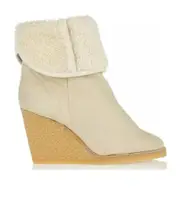 Logo wedges ankle boots 36,37,38,39,42 Nude