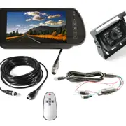 Elinz 7" Clip on Rearview Mirror Monitor 12V/24V Reversing 4PIN CCD Camera Car Caravan - 7.0" | Wired Transmission | 4PIN System