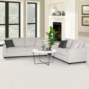 2+3 Seater Sofa Set Polyester Fabric Multilayer Two Pillows Individual Pocket Spring