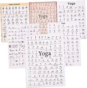 TOBBOMEY Stretching Exercises Poster Yoga Workout Picture Crafted Home Decor Wall Yoga Poster Decor Canvas Art