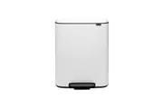 Bo Pedal Bin, 2 Compartments (White) - 2 x 30 Litre