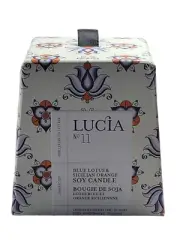 Lucia No. 11 Blue Lotus & Sicilian Orange Soy Candle 20 Hour Burn Time New
