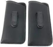 [Hilco] Slip-In Eyeglass Pouch Pocket Clip Black Lightweight Protective Sleeve Case Holster Glasses Eyewear