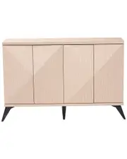 Baxton Studio Draper Mid-Century Modern Wood 4-Door Sideboard Buffet