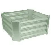 1x Green 60cm x 60cm Square Galvanised Steel Raised Garden Bed Planter Box
