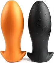Dildo Huge Dragon Egg Butt Plug Silicone Soft Anal Plug Large Anal Dildo Prostate, SM Sex Toys for Women Couples(Gold,XXL)