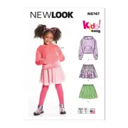 New Look Sewing Pattern N6747 Children's Hoodie and Skirts