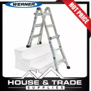 Werner Ladder 2.1m-3.4m Aluminium Telescoping Multi Purpose 135kg MT-13AZ