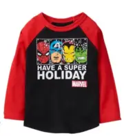 Gymboree Nwt Snow Days Have A Super Holiday Avengers Iron Man Boys Shirt 18-24 M