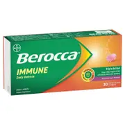 Berocca Immune Defence Blackcurrant - Vitamin C, D & Zinc, 30 Tablets