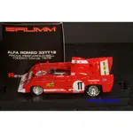 1/43 BRUMM 1975 ALFA ROMEO TIPO 33 TT12 1000KM MONZA NO 1T