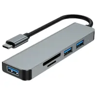 在飛比找松果購物優惠-HUB-08 Type-C接頭五孔集線器 USB3.0+US