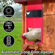Automatic Chicken Coop Door Opener Waterproof Poultry Auto Light Sensors House