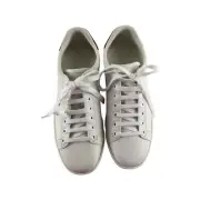 Gucci Women's Sneakers Ace Micro Soft Logo On Heel & Perforated White Sz 38