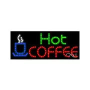 NEW “HOT COFFEE" 27x11 w/LOGO SOLID & ANIMATED LED SIGN W/CUSTOM OPTIONS 21422