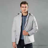 在飛比找momo購物網優惠-【ROBERTA 諾貝達】簡約時尚 休閒鋪棉夾克外套(灰色)