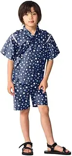 COLORFUL CANDY STYLE NB801320 Jinbei (Boy) 51.2 inches (130 cm) Brilliant Star Junior Kids Jinbei 100% Cotton Children's Elementary School Summer Festival Room Wear Fireworks Festival Summer Festival