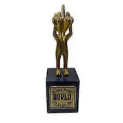Humorous Middle Finger World Champion Trophy - Standing Tabletop Ornament Decor