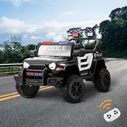 Mazam Kids Police Ride On Car Jeep 12V Electric Toy Remote Control Battery Cars