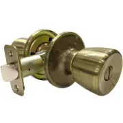 6 Pack Medium Tulip-Style Knob Privacy Lockset, Antique Brass TS810B