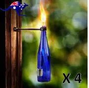 Tiki Torch Bottle Bracket Kit 4 pack - Garden Outdoor Oil Lantern Lighting