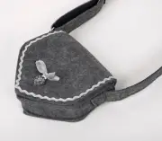 Tasche Charlotte Trachtentasche Dirndltasche Umhängetasche Filz grau