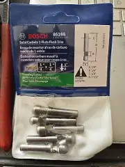 Bosch 85285M 1/4 In x 1/4 In Solid Carbide 1-Flute Flush Trim Bit SET 5 PCS Tlbx