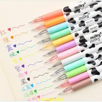 在飛比找蝦皮購物優惠-【哆咪】韓國 12色 彩色 奶牛中性筆 筆芯 鑽石頭 水筆 
