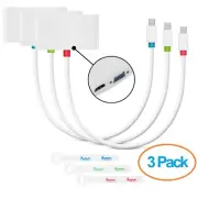 Aurum Cables Mini DisplayPort to HDMI+VGA Female Cable-3 Pack with 3 Piece Ties