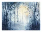 Misty Forest Canvas Print