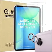 ProCase 2 Pack Screen Protector for Galaxy Tab S10 FE 2025 / Tab S9 FE 5G WiFi 10.9" 2023 / Tab S9 11 inch + 2 Pack Camera Lens Protector, Tempered Glass Film Compatible with S Pen -Lavender