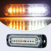 4X AMBER WHITE LED WARNING HAZARD FLASH STROBE LIGHT BAR Fits CAR TRUCK VEHICLES