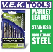 BORDO SCREW BOLT EXTRACTOR SET WITH LEFT COBALT DRILL SET -Valued@$89